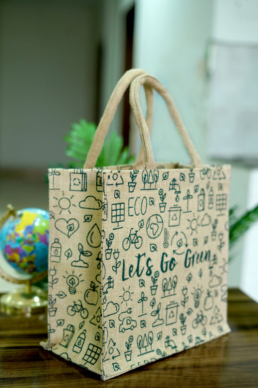 Let's Go Green - Jute Bag