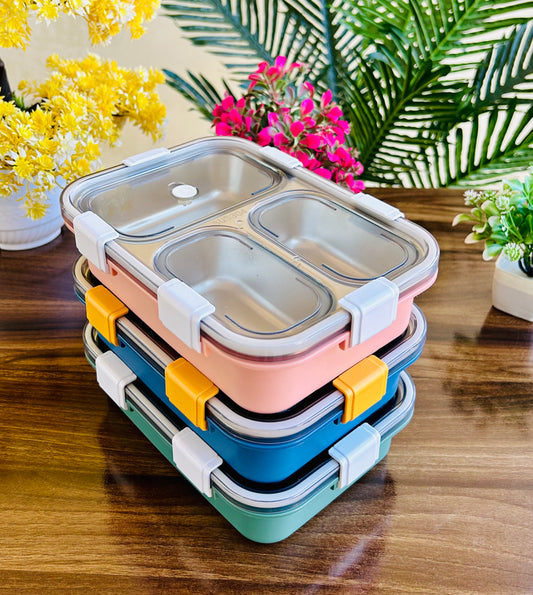 Meal To Go Stainless Steel Bento Box with Free Spoon And Chopsticks